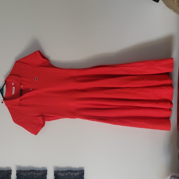Lacoste Fitted Cotton Pique Polo Dress - Picture 4 of 12